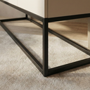 Ver imagem 2 de Rack Eros 140cm Base Metálica Estido Industrial com Gavetas:off White/preto