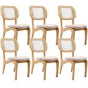 Ver imagem 1 de Kit 6 Cadeiras para Sala de Jantar Cozinha Estofada e Tela Mariah L02 Seude Bege - Lyam Decor