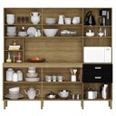 Ver imagem 3 de Armário de Cozinha Compacta 222cm Intensa K02 Freijó/Nero - Mpozenato