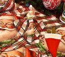 Ver imagem 1 de Kit Jogo Americano + Guardanapo Natal Noel Xadrez Nsw 8 Peças