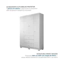 Ver imagem 5 de Guarda-Roupa Infantil 100% MDF 4 Portas e 3 Gavetas Duda