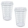 Kit 2 Cestos de Roupa Telado com Tampa 60l Branco Arqplast - 1