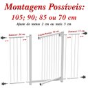 Ver mais imagens de GRADE PORTÃO PET BEBÊ DIVISOR AMBIENTE 103 a 108 CM BRANCO