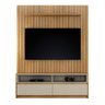 Rack Bancada Bali com Painel Vitória 138cm Cinamomo/off White para Tv até 55” - Valdemóveis - 1