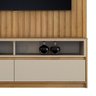 Rack Bancada Bali com Painel Vitória 138cm Cinamomo/off White para Tv até 55” - Valdemóveis - 4