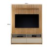 Rack Bancada Bali com Painel Vitória 138cm Cinamomo/off White para Tv até 55” - Valdemóveis - 5