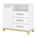 Ver imagem 4 de Cômoda Infantil 3 Gavetas 1 Porta Estrela Cadente Henn