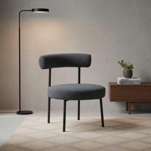 Poltrona Classica com Assento e Encosto Estofados Moma Fratini