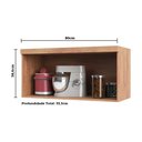 Ver imagem 3 de Armário Aéreo de Cozinha 80cm com 1 Porta Basculante 100% MDF Madri Cinza/Castanho/Chumbo