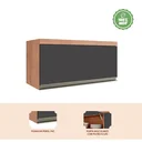 Ver imagem 4 de Armário Aéreo de Cozinha 80cm com 1 Porta Basculante 100% MDF Madri Cinza/Castanho/Chumbo