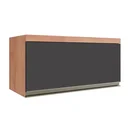 Ver imagem 2 de Armário Aéreo de Cozinha 80cm com 1 Porta Basculante 100% MDF Madri Cinza/Castanho/Chumbo