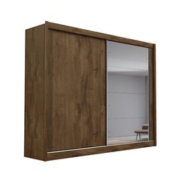 Guarda Roupa Casal 100% MDF Móveis Europa Creta 2 Portas de Correr Com Espelho - 4