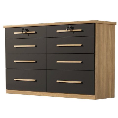 Cômoda Monique 8 Gavetas Teka Onix