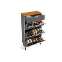 Ver imagem 5 de Sapateira Organizadora 3 Portas 1 Gaveta Italia Cinza com Nature - Rede Móveis