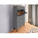 Ver imagem 1 de Sapateira Organizadora 3 Portas 1 Gaveta Italia Cinza com Nature - Rede Móveis