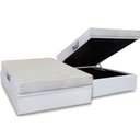 Ver imagem 1 de Cama Box Baú Casal: Colchão Ortopédico Herval D28 / Ag65 Frontier + Base Crc Courano White(