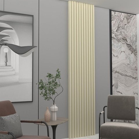 Painel para TV até 85 Polegadas Ripado 100% MDF 250CMX276CM Supremo Bege Off White