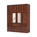 Ver imagem 2 de Guarda Roupa Casal com Espelho 10 Portas 3 Gavetas Paris