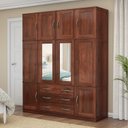 Ver imagem 1 de Guarda Roupa Casal com Espelho 10 Portas 3 Gavetas Paris