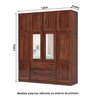 Guarda Roupa Casal com Espelho 10 Portas 3 Gavetas Paris - 3