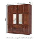 Ver imagem 3 de Guarda Roupa Casal com Espelho 10 Portas 3 Gavetas Paris