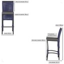 Ver imagem 2 de 7 Banquetas em Alumínio Roma Preta Corda Náutica Tecido 11
