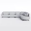 Ver imagem 1 de Sofá de Canto Moscou 3,81m X 3,23m em Boucle Alaska Natural - Home Mobily