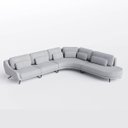 Ver imagem 3 de Sofá de Canto Moscou 3,81m X 3,23m em Boucle Alaska Natural - Home Mobily