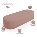 Ver imagem 4 de Kit 02 Puffs Decorativos Orgânicos para Living Quarto 160cm Doha W01 Linho Rosê - Lyam Decor