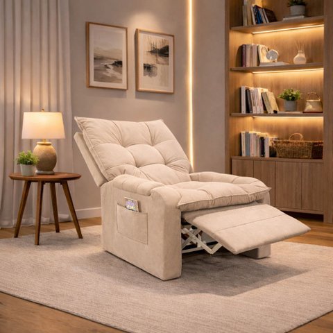 Poltrona Cadeira do Papai Safira Reclinavel Veludo - Sofatec