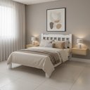 Ver imagem 1 de Cama Casal Pérola Madeira Maciça Resistente Repleta