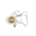 Ver imagem 6 de Luminária Abajur Globo São Jorge Led Usb Enfeite Decorativo Esfera de Vidro 3d Base de Madeira