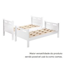 Beliche Bicama Solteiro Jaspe Vira Duas Camas Mdf:branco - 3