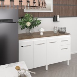Tampo Tampão Mdp 15 Mm Mobília Decor para Balcão de 140 Cm Savana - 2