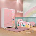 Ver imagem 2 de Kit Quarto Infantil Meninas Princesas Cama Colchão Roupeiro