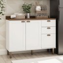 Ver imagem 7 de Cozinha Completa Modulada 100% MDF 4 Peças Iluminata Branco/Ébano Fosco