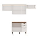 Ver imagem 4 de Cozinha Completa Modulada 100% MDF 4 Peças Iluminata Branco/Ébano Fosco
