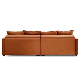 Sofá Cama Retrátil e Reclinável 2,10m com Molas Carol Veludo Terracota Adonai Estofados - 7