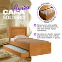 Ver imagem 3 de Bicama Luara Bibox Solteiro com Cama Auxiliar com Colchões D20 para Casa e Apartamento - Nature