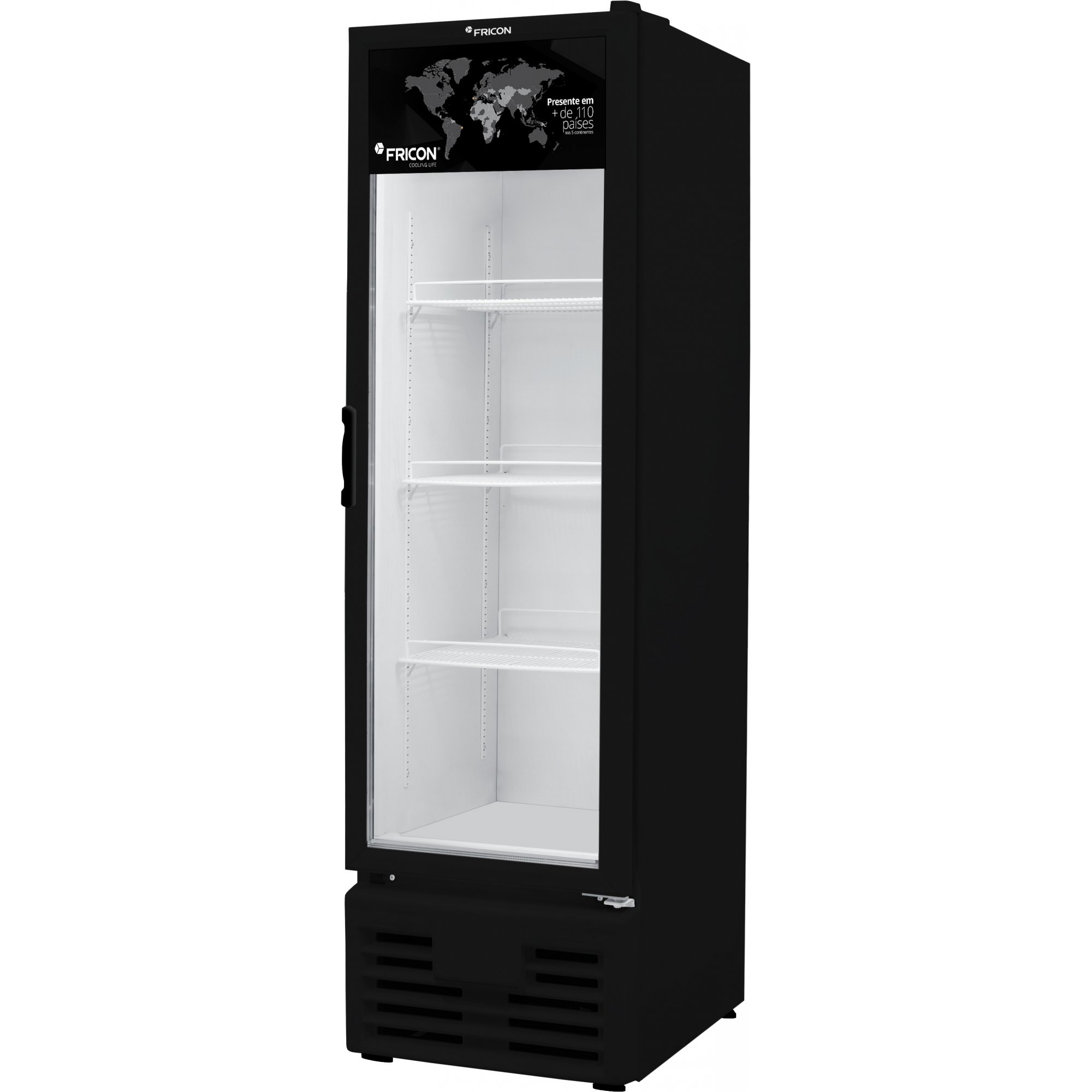 Freezer Vertical 284 Litros Porta de Vidro Preto Fricon - VCED284-2V001 - 220v - 1