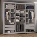Ver imagem 6 de Guarda-roupas Casal 6 Portas com Espelhos Multimóveis Cr35242 Cinza/nature