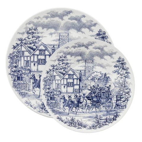 Kit Pratos Rasos e Fundos 20 Peças Biona Cena Inglesa Oxford® Cerâmica