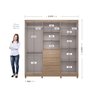 Guarda Roupa Casal 6 Portas 3 Gavetas Londrina Espresso Móveis - 4