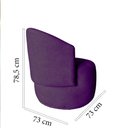 Ver mais imagens de Kit Namoradeira + 2 Poltronas Decorativa Beatriz Orgânica Veludo Roxo