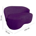 Ver imagem 5 de Kit Namoradeira + 2 Poltronas Decorativa Beatriz Orgânica Veludo Roxo