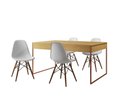 Ver imagem 2 de Conjunto Industrial Filadelfia 137x90 Ferro Cobre Tampo Canela 4 Cadeiras Branco