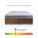 Ver imagem 4 de Conjunto Box Baú Marrom Luanda Cinza Espuma D28 King 193x203x69 - King House