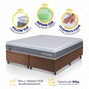 Ver imagem 3 de Conjunto Box Baú Marrom Luanda Cinza Espuma D28 King 193x203x69 - King House