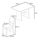 Ver imagem 3 de Mesa de Jantar 4 Lugares Monroe Mel/cinza - Viero Móveis