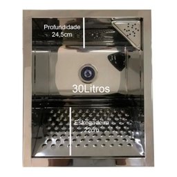 Gabinete Black para Lavanderia 44cm com Tanque 30l de Inox - 5